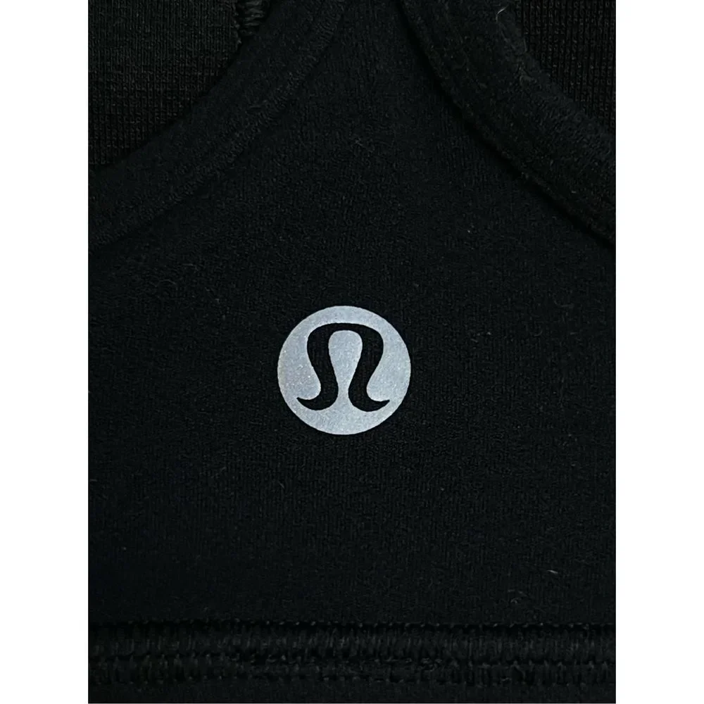 Lululemon Flow Y Bra Nulu Light Support A-C Cups Sports Bra Black Sz 4 Racerback - Picture 5 of 8